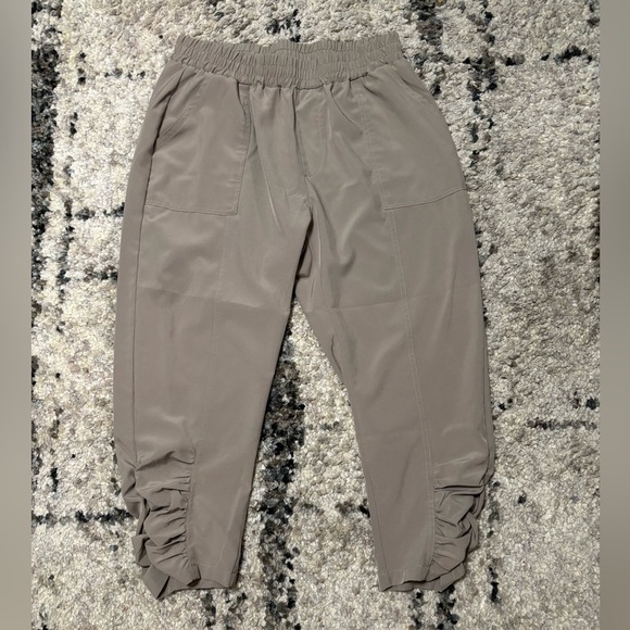 Royalty For Me Tan Cargo Pants with Elastic Ankle - Picture 1 of 6